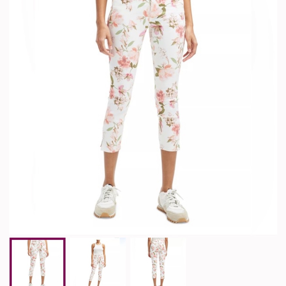 Jen 7 All For Mankind Floral Print Capris